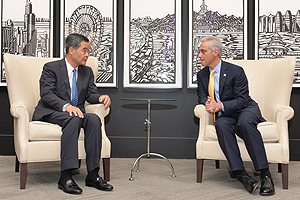 Meeting with the Mayor of Chicago, Mr Rahm Emanuel.