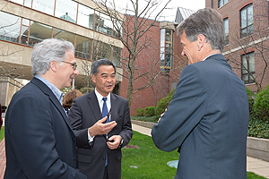 Chatting with staff of the Harvard Stem Cell Institute.