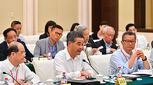 与代表团出席粤港澳大湾区座谈会。