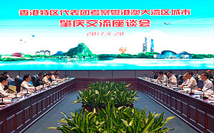 Attending a forum in Zhaoqing to discuss the development of the Guangdong-Hong Kong-Macao Bay Area.