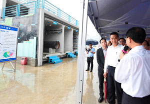 Visiting the Underground Utility Corridor Project in the Zhaoqing New District.